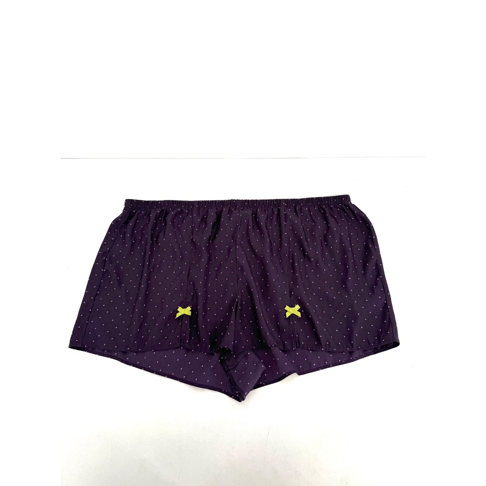 Cosmopolitan Purple Star Print Pajama Shorts Fun Fearless Female Bows Sz L
